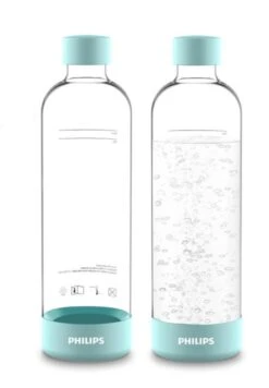 Philips GoZero - Sodamaker Fles 2 Stuks, Inhoud 1 L, Kunststof/mintgroen ADD911MT/10