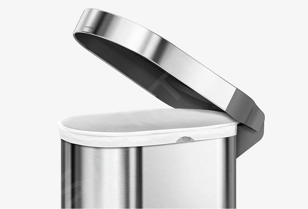 Simplehuman Afvalemmers - Afvalbak Slim 45 L, Gebrosteld Rvs CW2044 7 Simplehuman Afvalemmers - Afvalbak Slim 45 L, Gebrosteld Rvs CW2044 - Afbeelding 5