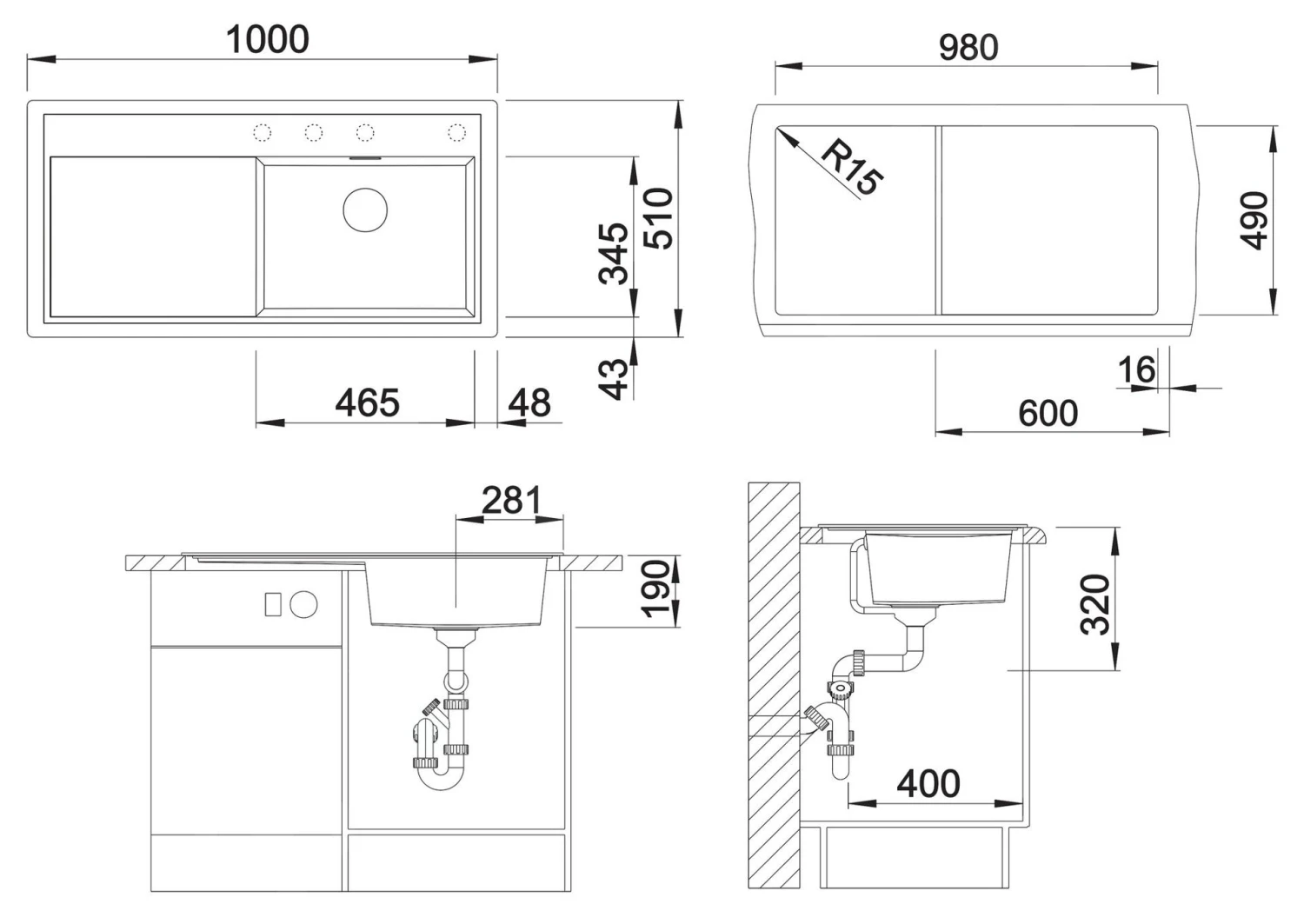 Blanco Zenar XL 6 - Silgranit Spoelbak, 1000x510 Mm, Met Accessoires, InFino, Coffee 523993 4 Blanco Zenar XL 6 - Silgranit Spoelbak, 1000x510 Mm, Met Accessoires, InFino, Coffee 523993 - Afbeelding 2