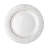 Dutch Rose Amsterdam Loft Dinerbord Plat 26 Cm Wit Glitter -Keukengerei Winkel 101 0338 4