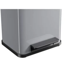 Hailo Öko Duo Plus Pedaalemmer 2X9L Metallic Grijs -Keukengerei Winkel 101 1612 3 1