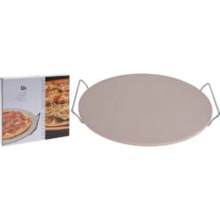 Excellent Houseware Pizzasteen Met Houder Ø33 Cm 6 Excellent Houseware Pizzasteen Met Houder Ø33 Cm -Keukengerei Winkel 101 1750 2 1