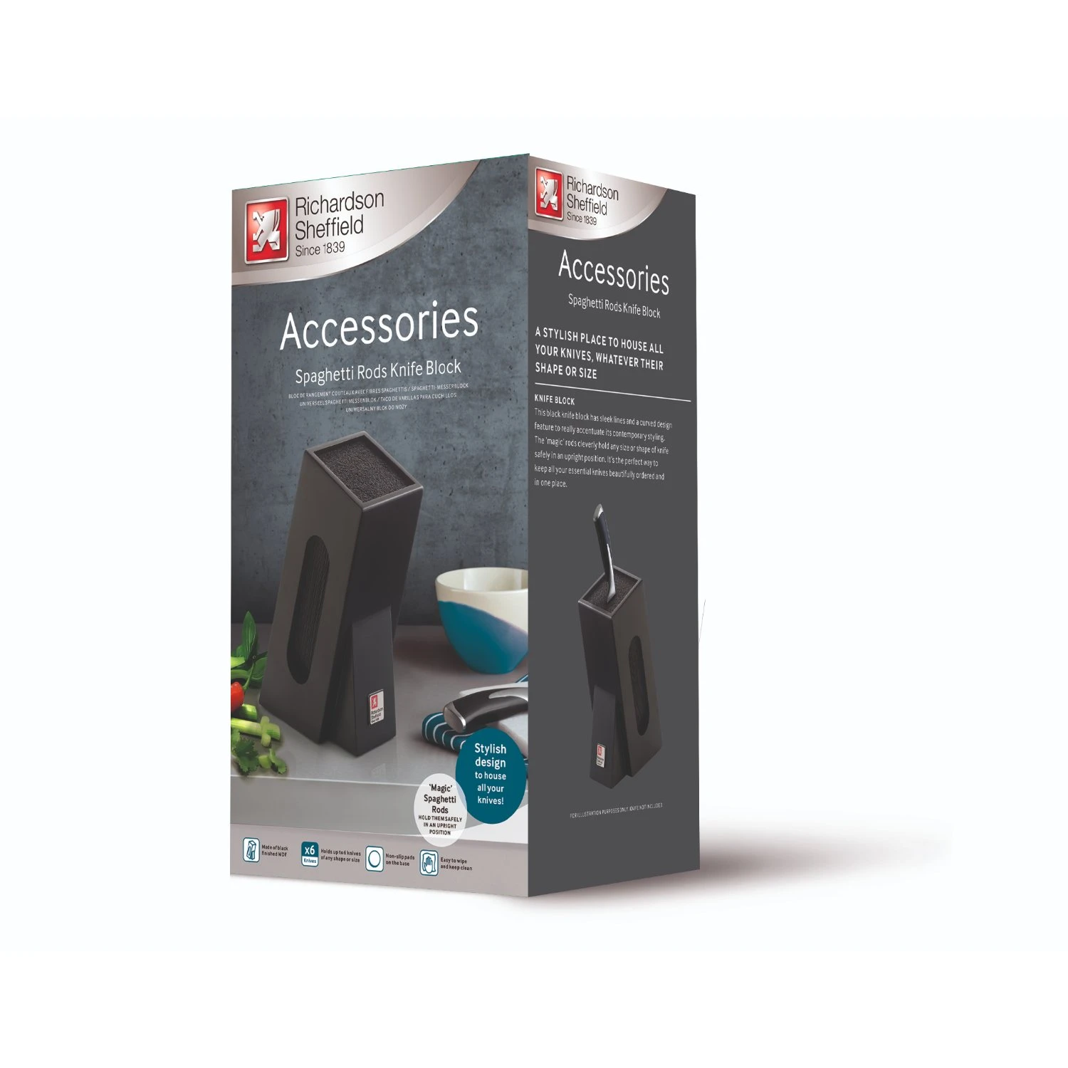 Richardson Sheffield Messenblok Spaghetti Universeel Zwart 4 Richardson Sheffield Messenblok Spaghetti Universeel Zwart - Afbeelding 2