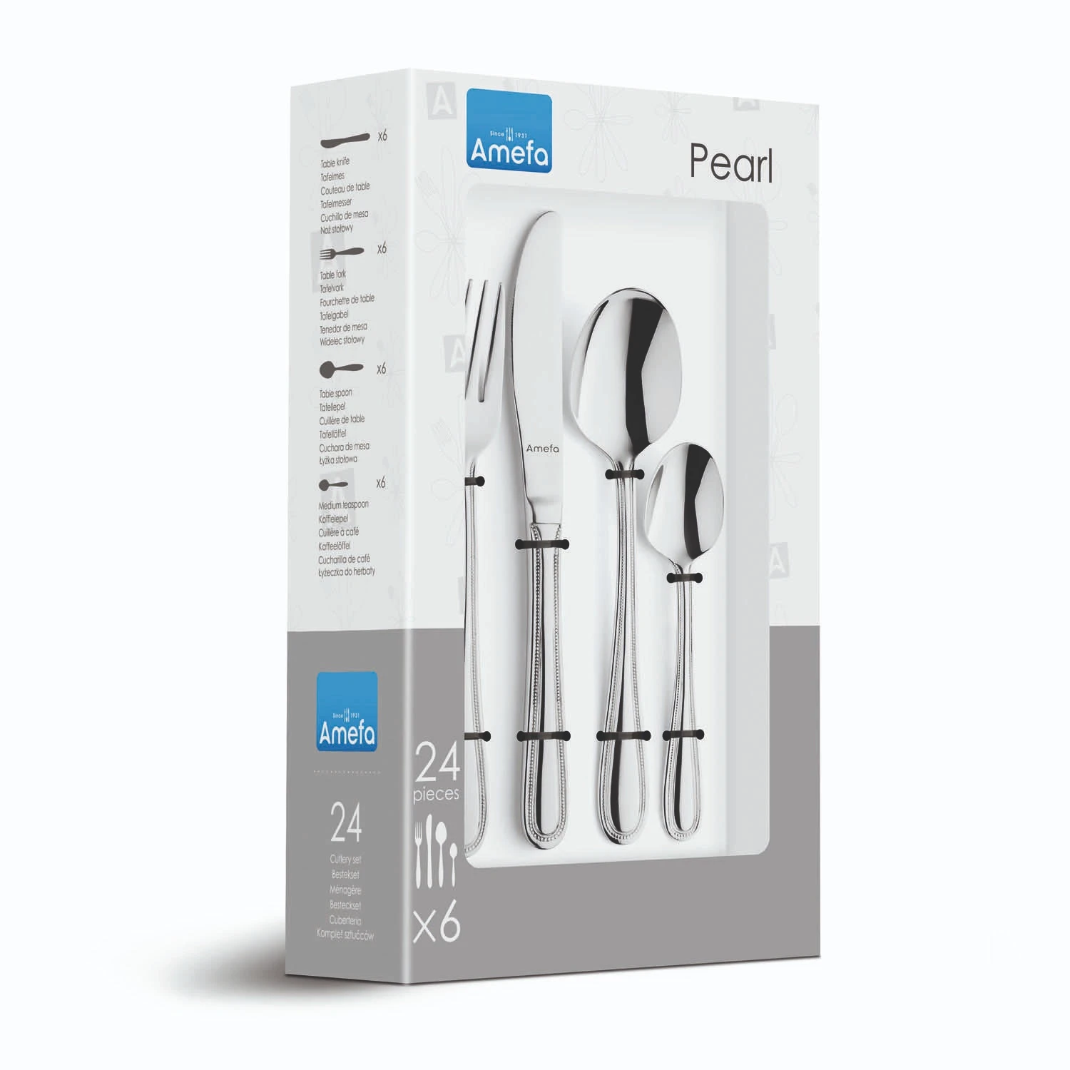Amefa Pearl Bestekset 24-delig Giftbox 3 Amefa Pearl Bestekset 24-delig Giftbox