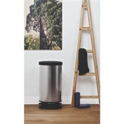 Pedaalemmer Afvalbak 30 L Zilver Metallic Rotho -Keukengerei Winkel 101 2099 3 1