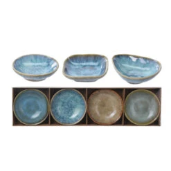 Excellent Houseware Snackschaaltjes Rustiek 4 Stuks 3 Assorti -Keukengerei Winkel 101 2485 5 1