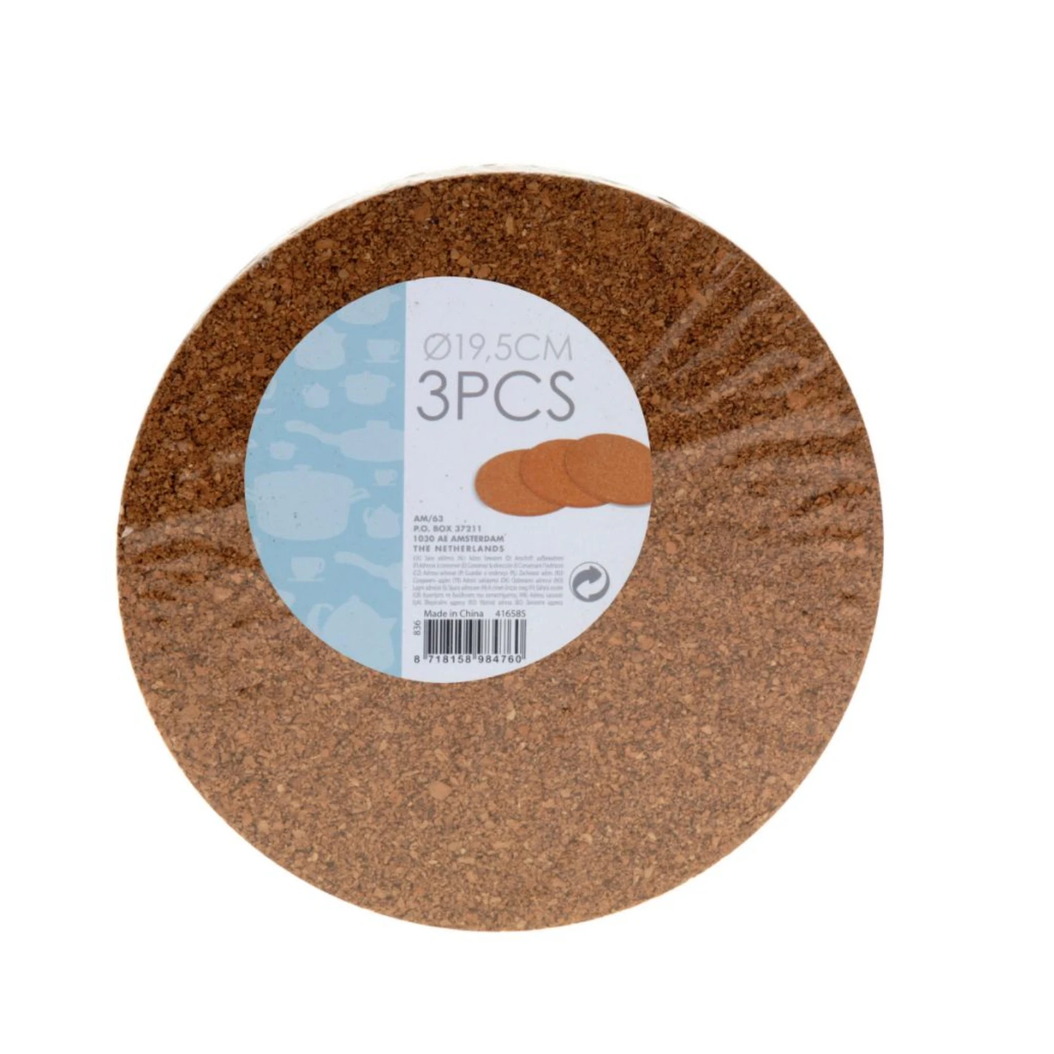 Excellent Houseware Pannenonderzetters Ø19,5 Cm 3 Stuks 4 Excellent Houseware Pannenonderzetters Ø19,5 Cm 3 Stuks - Afbeelding 2