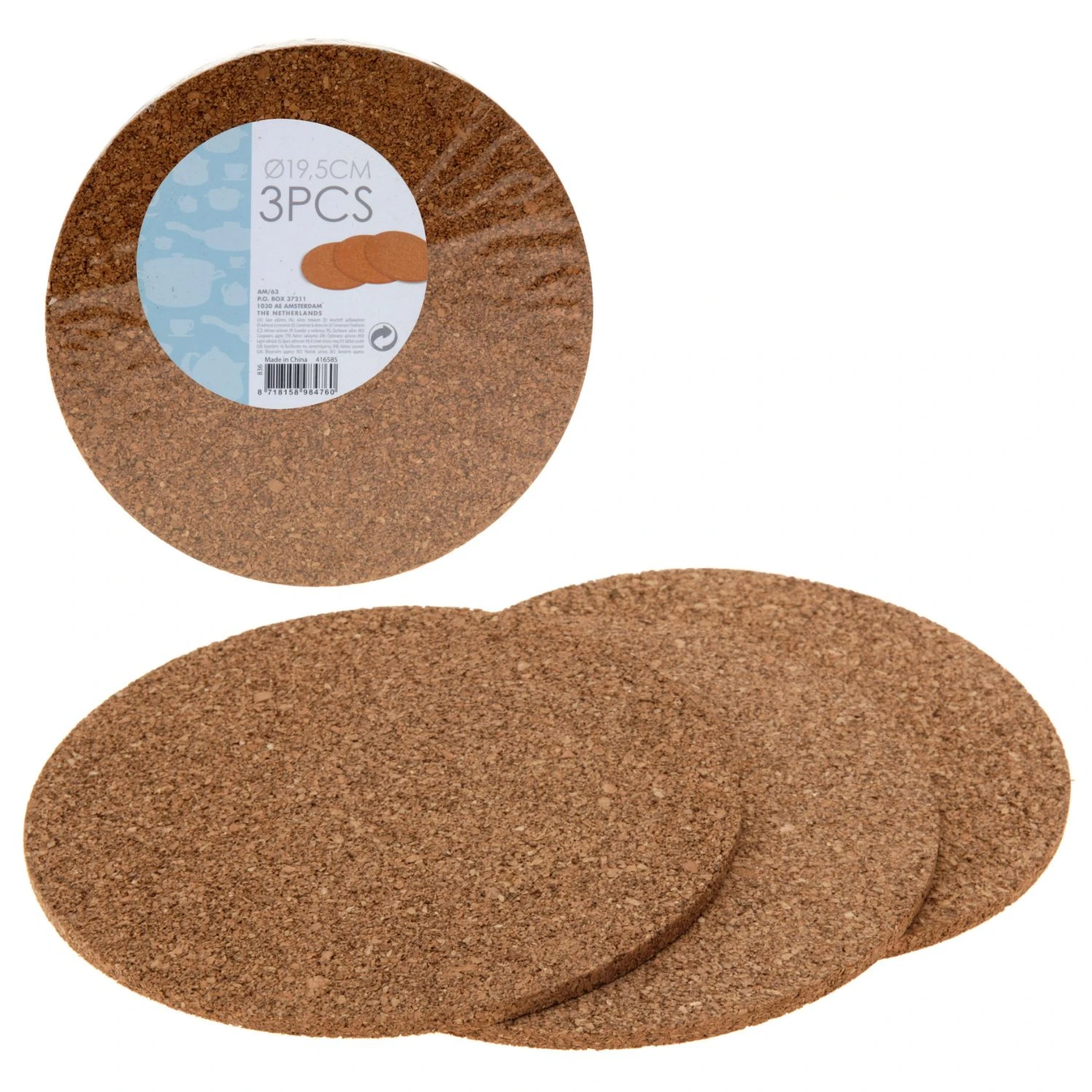 Excellent Houseware Pannenonderzetters Ø19,5 Cm 3 Stuks 5 Excellent Houseware Pannenonderzetters Ø19,5 Cm 3 Stuks - Afbeelding 3