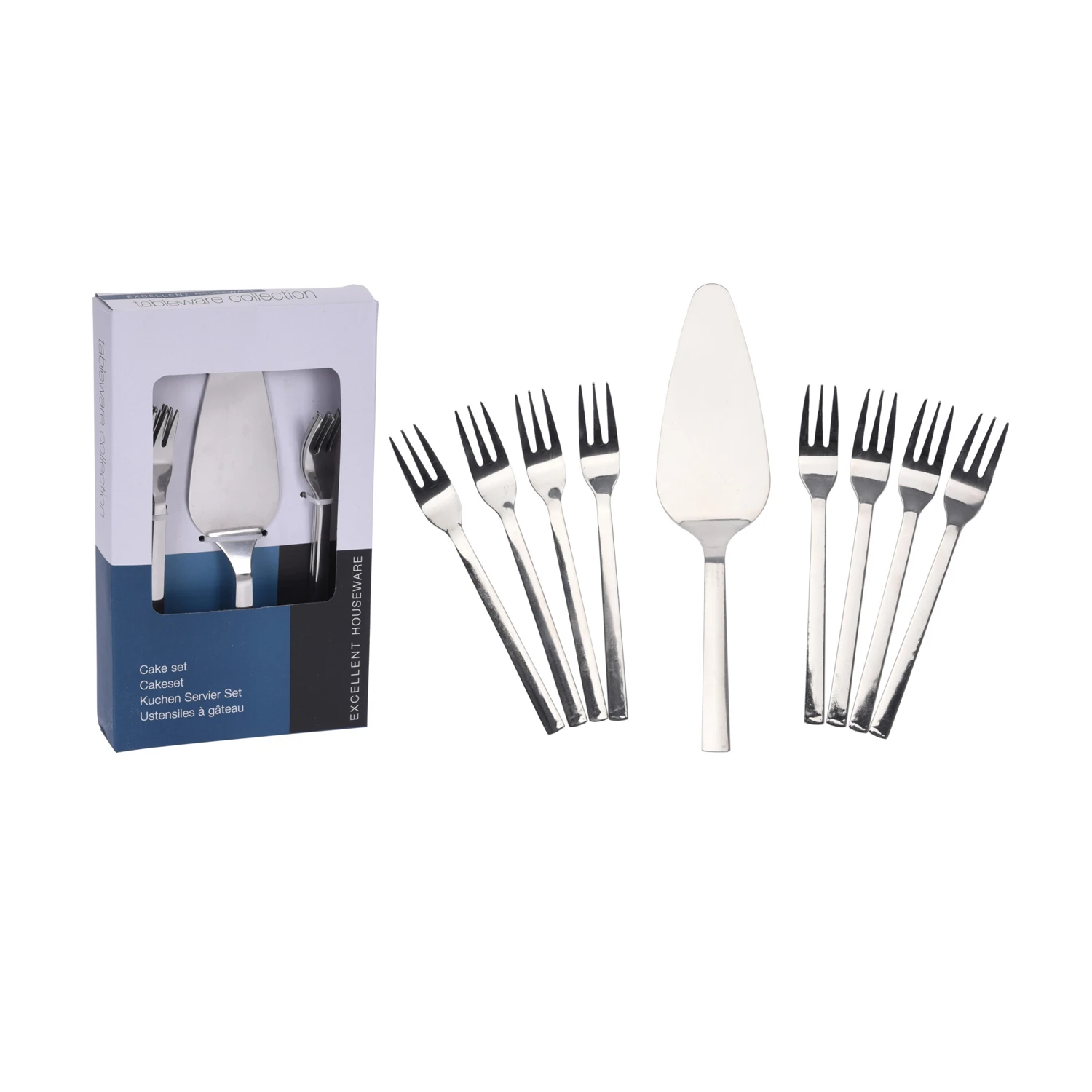 Excellent Houseware Taartvorken Met Schep 9-delige Set 5 Excellent Houseware Taartvorken Met Schep 9-delige Set - Afbeelding 3