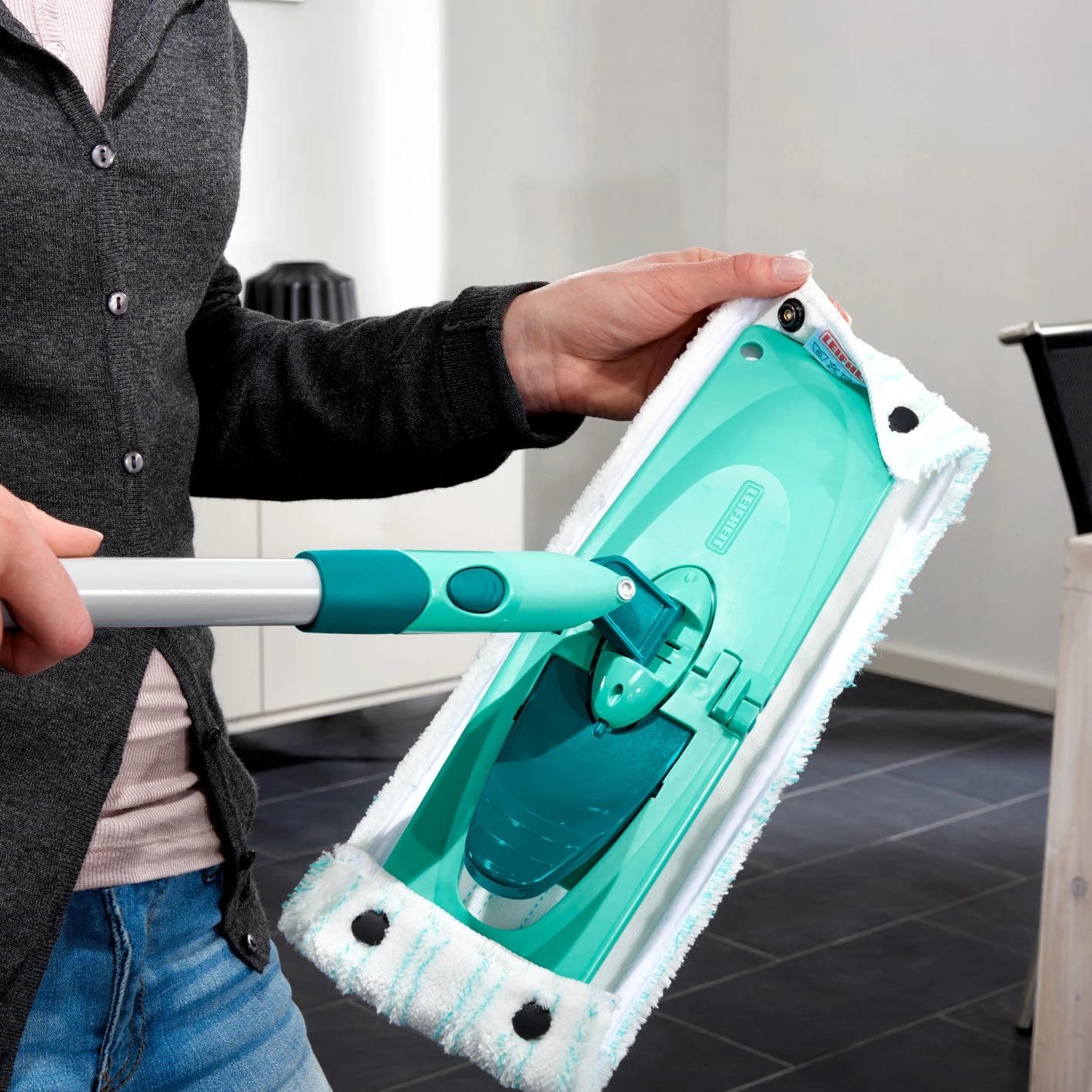 Leifheit Clean Twist M Wisserovertrek 33 Cm Microduo 7 Leifheit Clean Twist M Wisserovertrek 33 Cm Microduo - Afbeelding 5