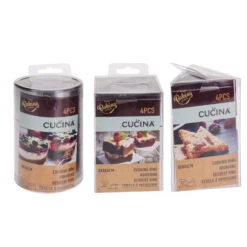 Merkloos Bakringen Set Van 4 3 Assorti Vormen -Keukengerei Winkel 101 5517 4