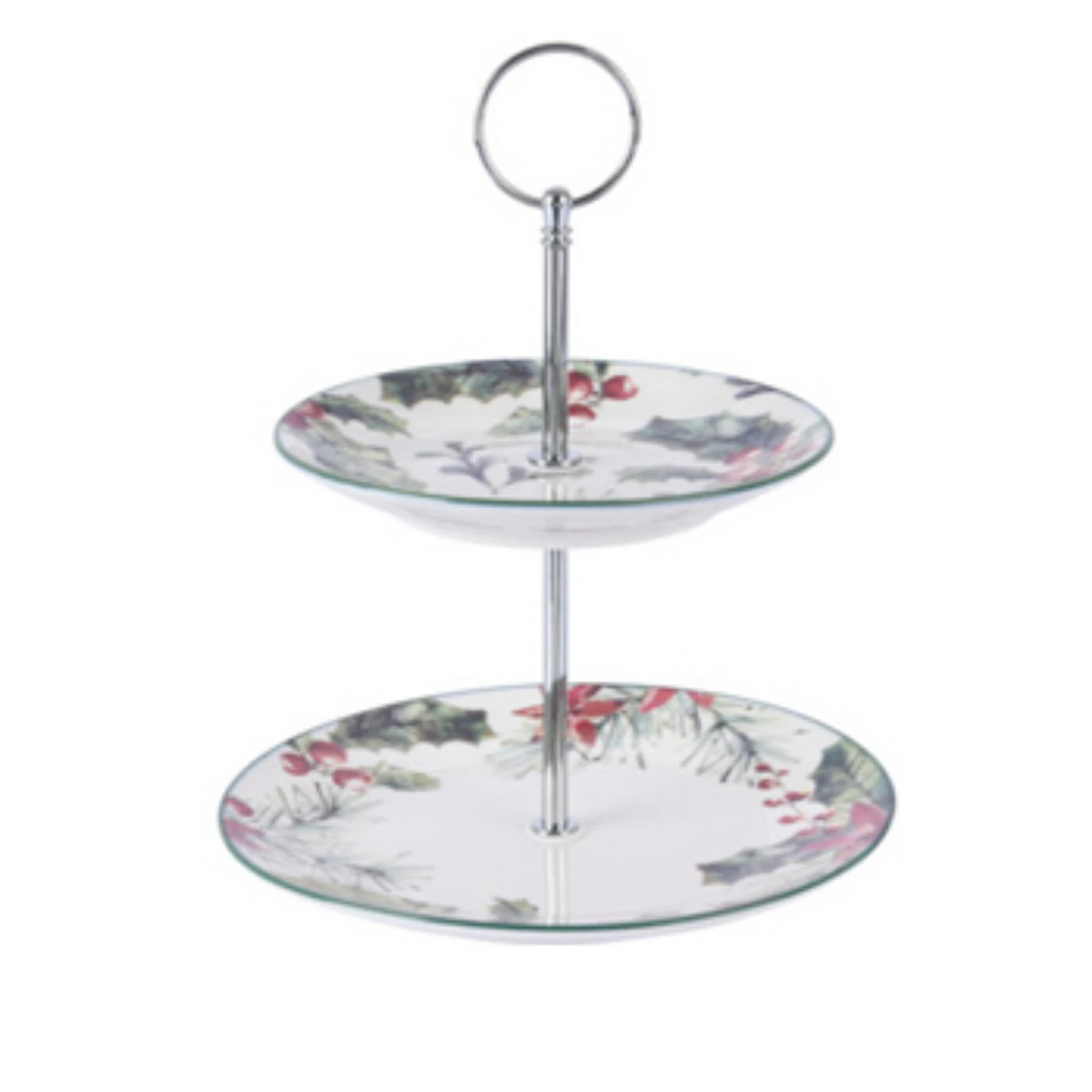 Excellent Houseware Etagere 2-laags Porselein 2 Assorti 4 Excellent Houseware Etagere 2-laags Porselein 2 Assorti - Afbeelding 2