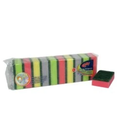 Multy Schuursponsen Vlak Hard 10 Stuks -Keukengerei Winkel 101 8108 1