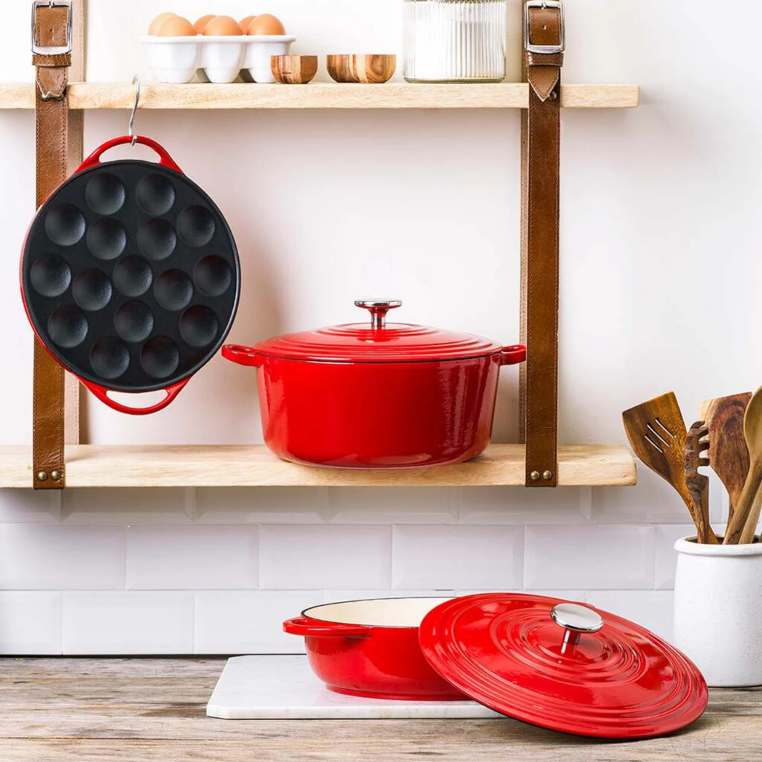 BK Bourgogne Braadpan Ø28 Cm Chili Red 5 BK Bourgogne Braadpan Ø28 Cm Chili Red - Afbeelding 3