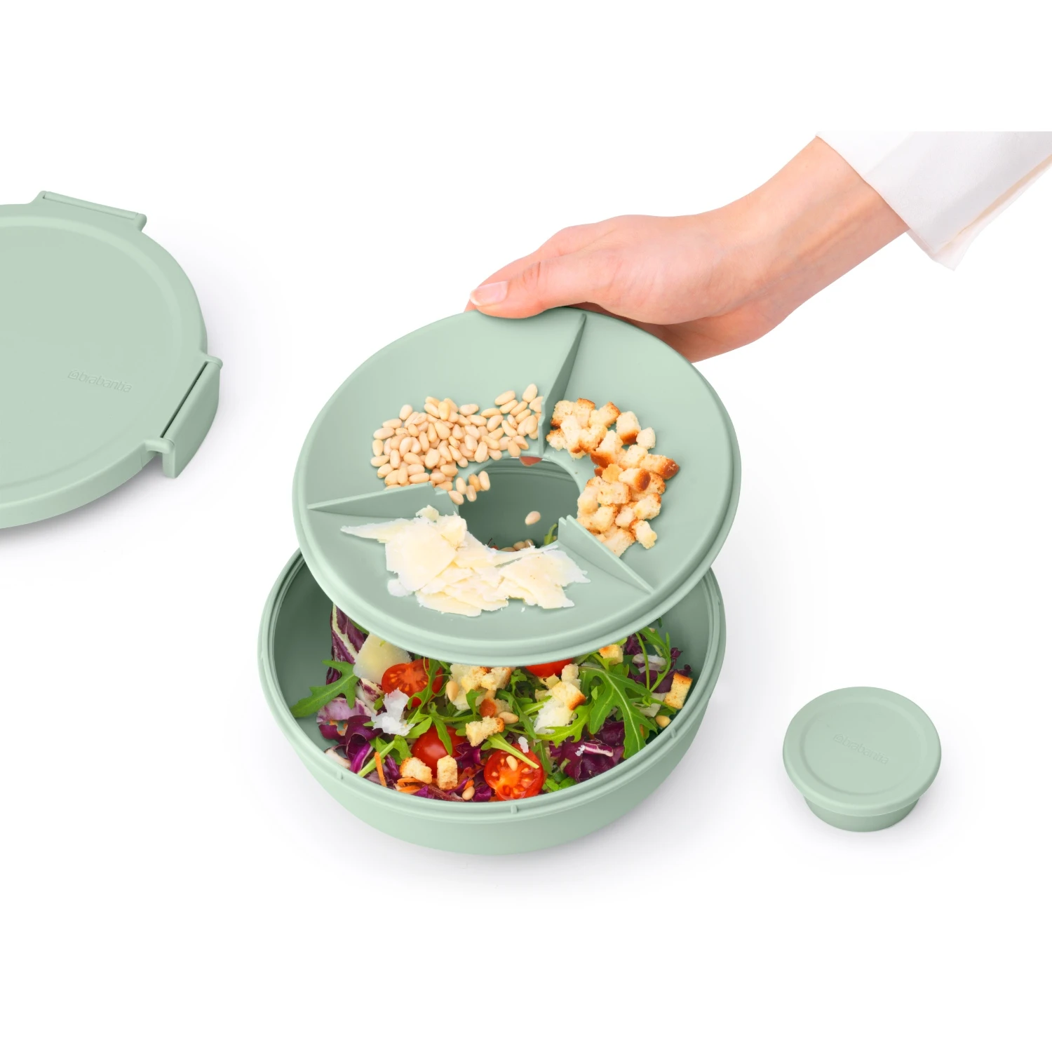 Brabantia Make En Take Salade Lunchkom 1,3 Liter Jade Groen 6 Brabantia Make En Take Salade Lunchkom 1,3 Liter Jade Groen - Afbeelding 4
