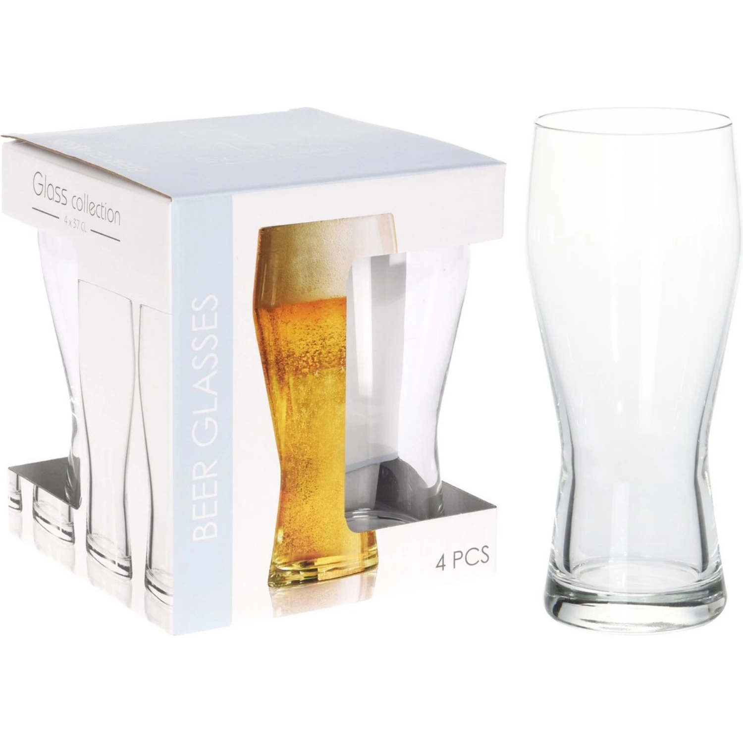 Bierglas 400Ml Set 4 Stuks 5 Bierglas 400Ml Set 4 Stuks - Afbeelding 3