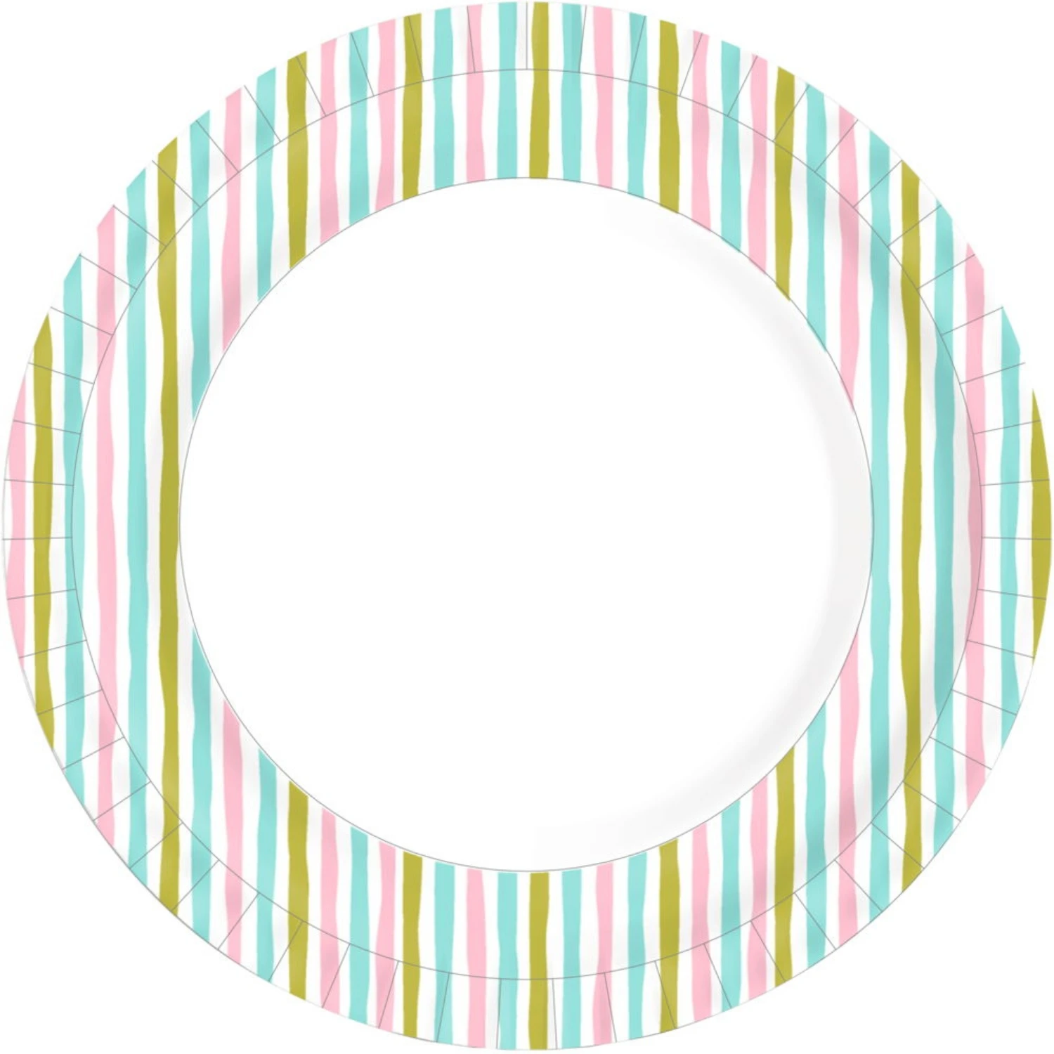 Borden Stripes Multi 22 Cm 10 Stuks 3 Borden Stripes Multi 22 Cm 10 Stuks