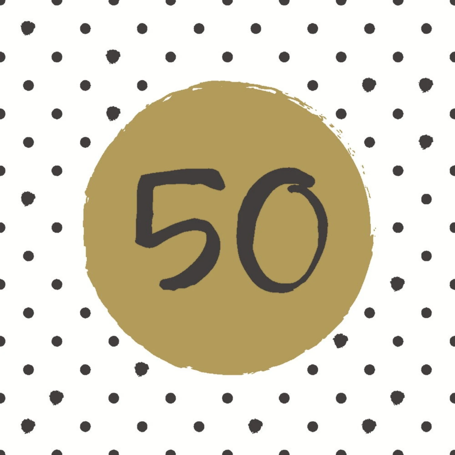 Servetten 50th Birthday 33x33 Cm 4 Servetten 50th Birthday 33x33 Cm - Afbeelding 2