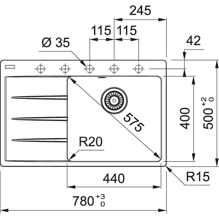 Franke Sets - Set G224, Fragraniet Spoelbak CNG 611-78 TL/7 En Keukenkraan Samoa, Mat Zwart 114.0650.803 4 Franke Sets - Set G224, Fragraniet Spoelbak CNG 611-78 TL/7 En Keukenkraan Samoa, Mat Zwart 114.0650.803 - Afbeelding 2