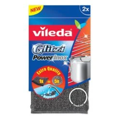 Vileda Glitzi Power Inox Metalen Schuurspons 2stuks
