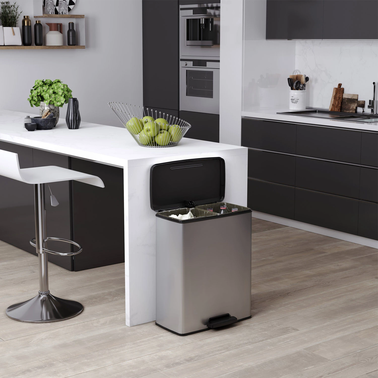 Curver Decobin Duo 26L/26L Zilver Metallic 9 Curver Decobin Duo 26L/26L Zilver Metallic - Afbeelding 7