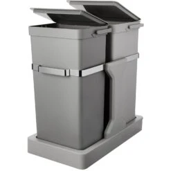 Eko Afvalemmer 15+20l Grijs Deco Duo Inbouw 8 Eko Afvalemmer 15+20l Grijs Deco Duo Inbouw -Keukengerei Winkel 141 3235 2 1