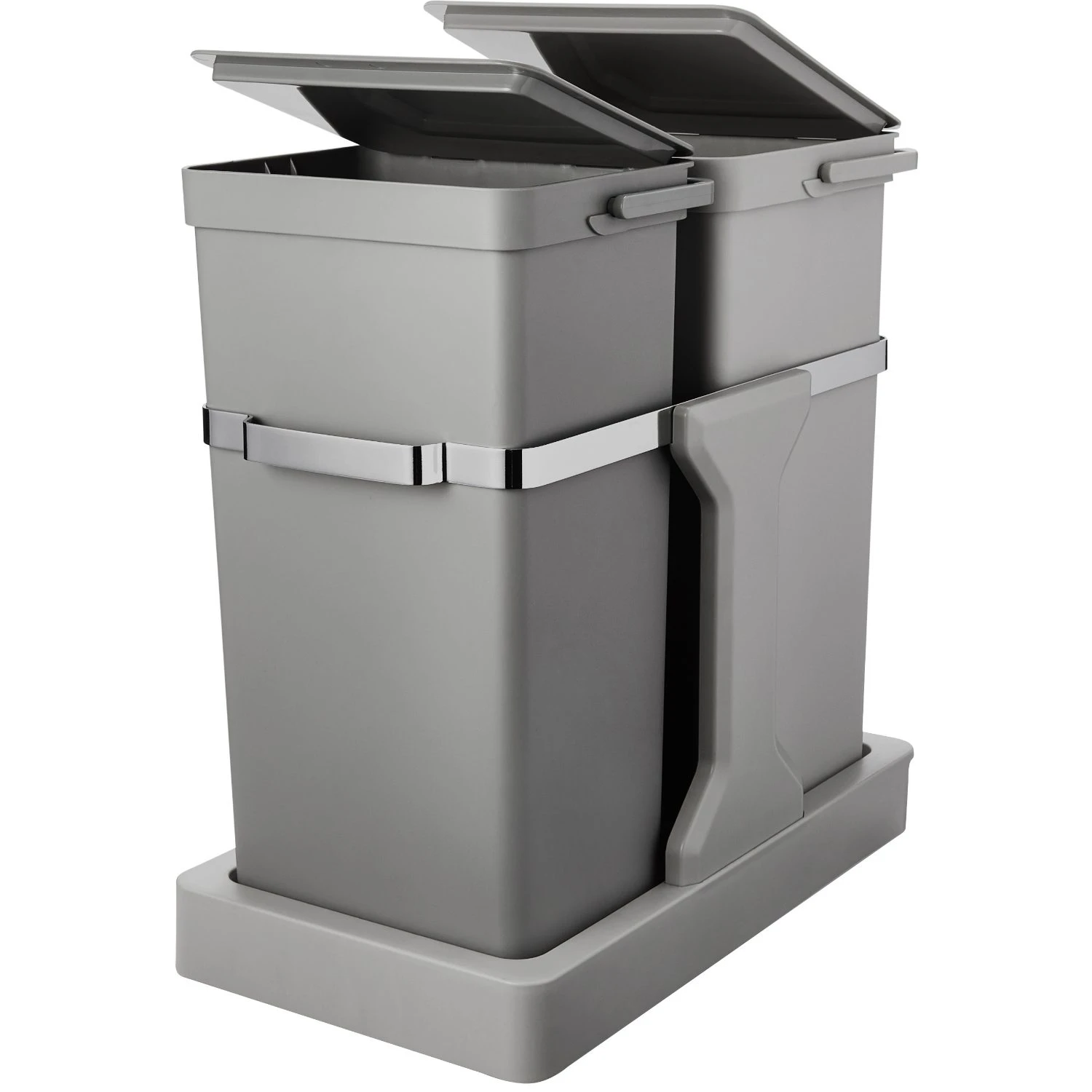 Eko Afvalemmer 15+20l Grijs Deco Duo Inbouw 4 Eko Afvalemmer 15+20l Grijs Deco Duo Inbouw - Afbeelding 2