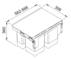 Franke Sorters - Inbouw Afvalemmer Garbo 60-4 121.0200.676 -Keukengerei Winkel 1a0ccfbb6c38346b4b668d09