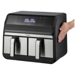 Inventum Hetelucht Friteuse Dubbel 2x 4 L Rvs/ Zwart 1700W -Keukengerei Winkel 210 4299 3 1