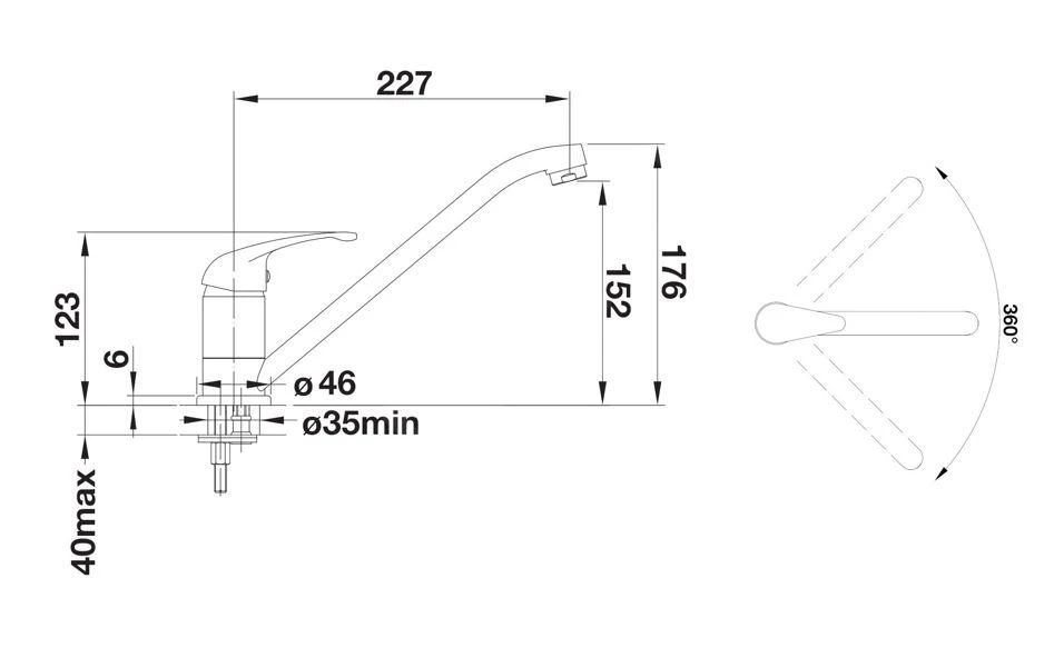 Blanco Daras - Keukenkraan, Grijs 526934 4 Blanco Daras - Keukenkraan, Grijs 526934 - Afbeelding 2