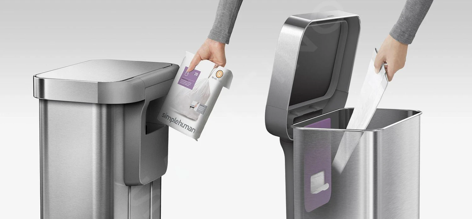 Simplehuman Afvalemmers - Afvalemmer Met Spraak- En Bewegingssensor, 58 L, Gebrosteld Rvs ST2031 12 Simplehuman Afvalemmers - Afvalemmer Met Spraak- En Bewegingssensor, 58 L, Gebrosteld Rvs ST2031 - Afbeelding 10