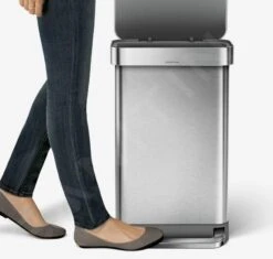 Simplehuman Afvalemmers - Pedaalemmer Met Twee Compartiment, Met Zakenhouder, 58 L, Gebrosteld Rvs CW2025 21 Simplehuman Afvalemmers - Pedaalemmer Met Twee Compartiment, Met Zakenhouder, 58 L, Gebrosteld Rvs CW2025 -Keukengerei Winkel 33221e805f133339cb61622c
