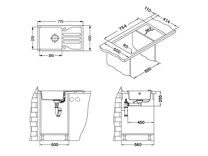 Alveus Galapagos - Granieten Spoelbak 770x430 Mm, Met Draaiknopbediening, Arctic 1100882 4 Alveus Galapagos - Granieten Spoelbak 770x430 Mm, Met Draaiknopbediening, Arctic 1100882 - Afbeelding 2