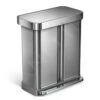 Simplehuman Afvalemmers - Pedaalemmer Met Twee Compartiment, Met Zakenhouder, 58 L, Gebrosteld Rvs CW2025 -Keukengerei Winkel 3c458787a5e39194c89d8aa6