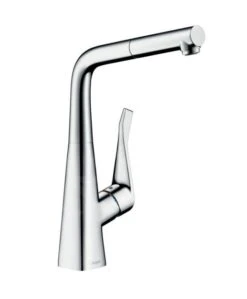 Hansgrohe M71 - Metris Keukenkraan Met Uittrekbare Handdouche, EcoSmart, Chroom 14781000