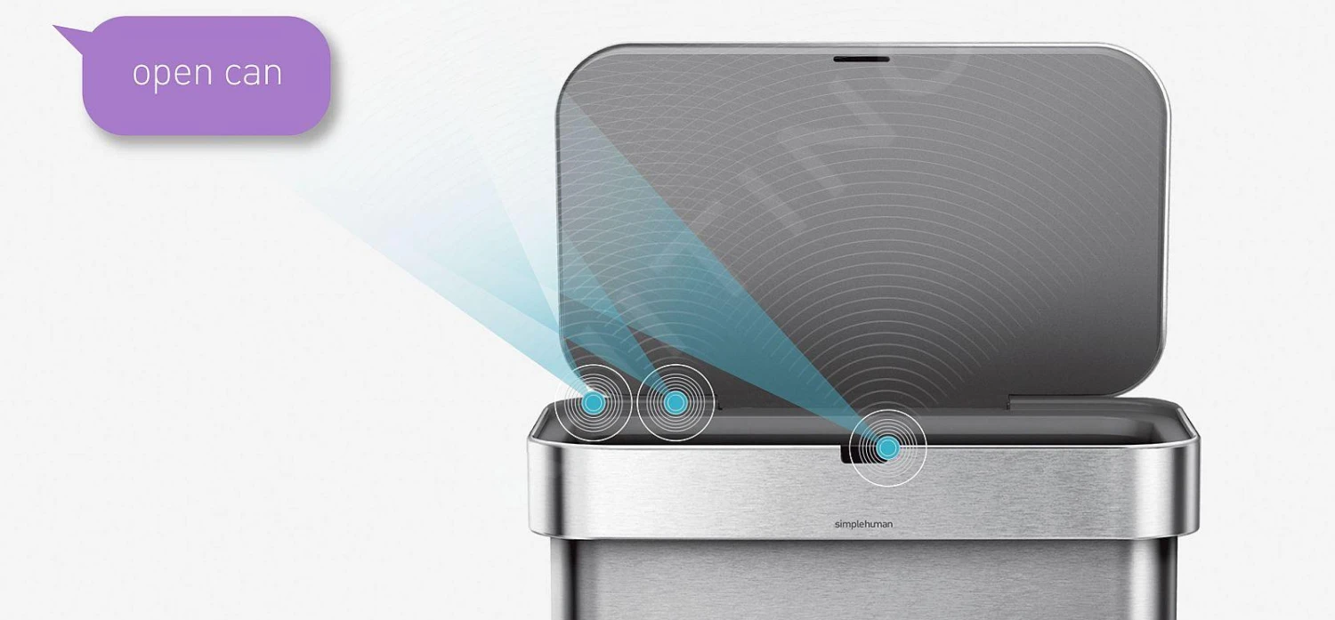 Simplehuman Afvalemmers - Afvalemmer Met Spraak- En Bewegingssensor, 58 L, Gebrosteld Rvs ST2031 8 Simplehuman Afvalemmers - Afvalemmer Met Spraak- En Bewegingssensor, 58 L, Gebrosteld Rvs ST2031 - Afbeelding 6