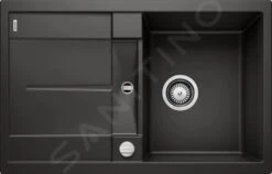 Blanco Metra 45 - Silgranit Spoelbak, 780x500 Mm, Met Draaiknopbediening, Zwart 525914