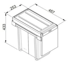 Franke Cube - Inbouw Afvalemmer Cube 30 134.0039.553 -Keukengerei Winkel 599781f479452a17845a72fb