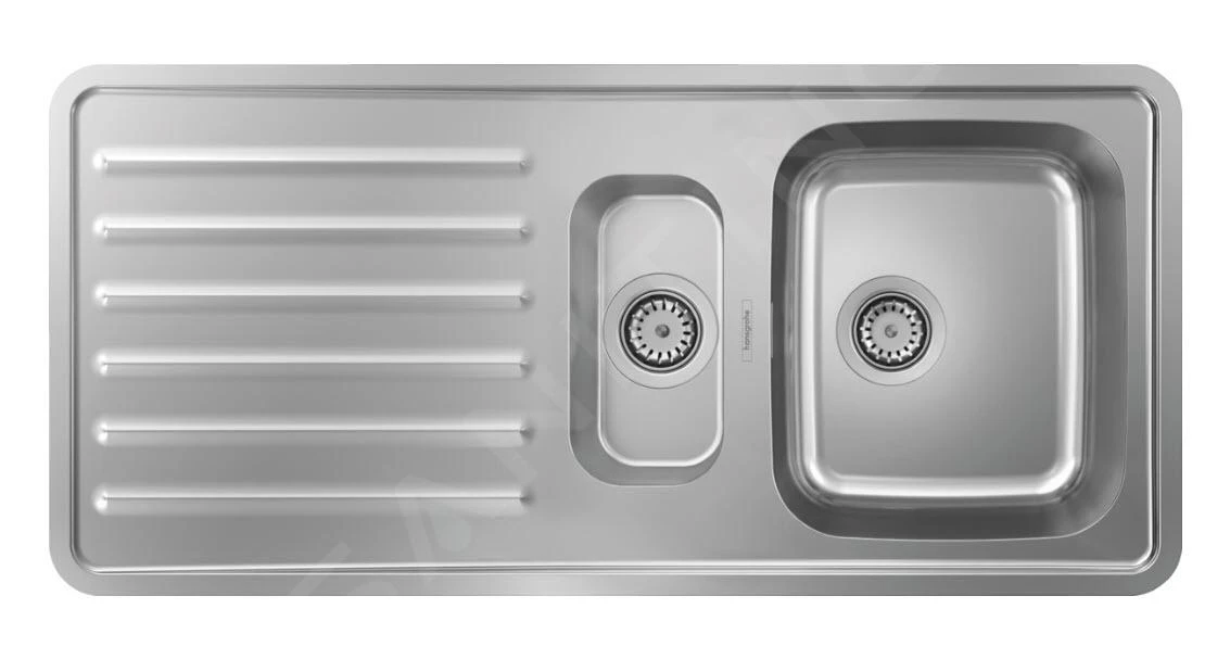 Hansgrohe Spoelbakken - Inbouw Spoelbak S4111-F540 Met Waste Inrichting, RVS 43342800 3 Hansgrohe Spoelbakken - Inbouw Spoelbak S4111-F540 Met Waste Inrichting, RVS 43342800