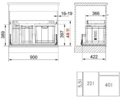 Franke Sorters - Composta 350-90 Inbouw Prullenbak 121.0307.528 -Keukengerei Winkel 6a21df32aec1628ce953b65d