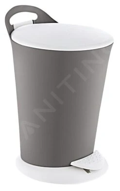 Aqualine Accessoires - Afvalbak Pedal 6 L, Terracotta/wit TRN-079-05