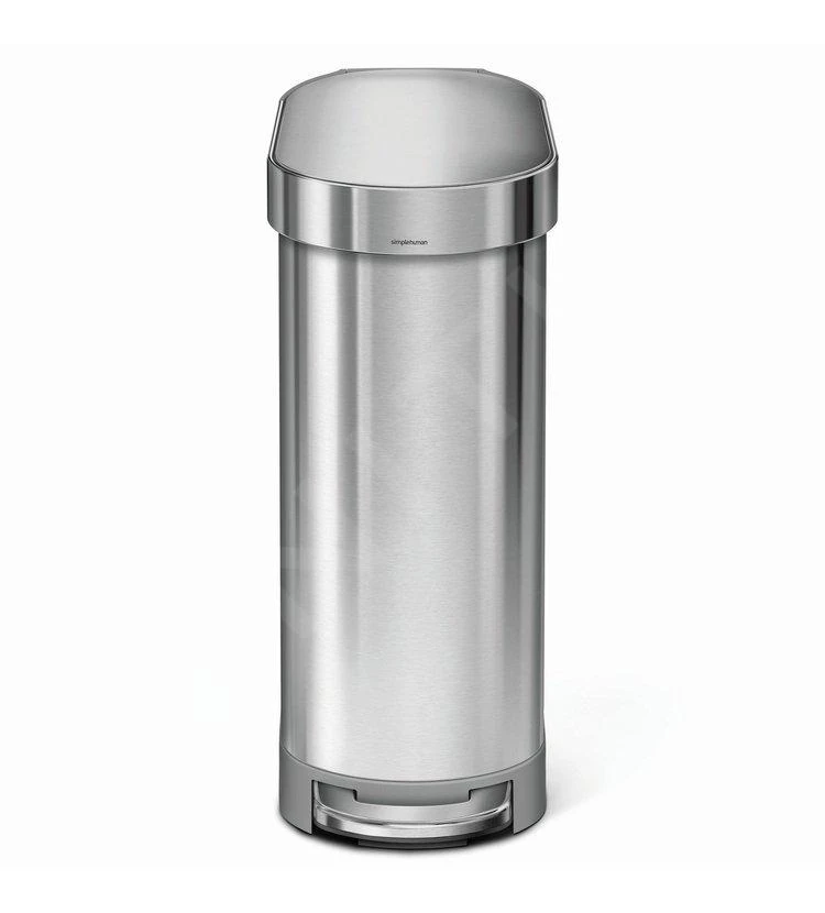 Simplehuman Afvalemmers - Afvalbak Slim 45 L, Gebrosteld Rvs CW2044 5 Simplehuman Afvalemmers - Afvalbak Slim 45 L, Gebrosteld Rvs CW2044 - Afbeelding 3