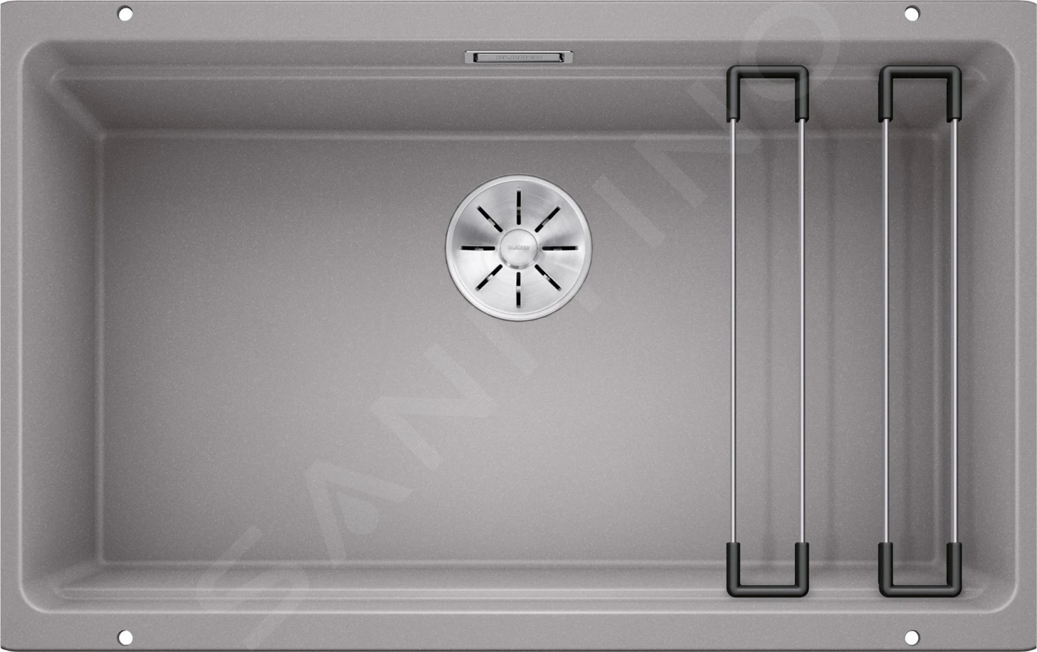 Blanco Etagon 700 - Silgranit Spoelbak, 730x460 Mm, Met Verschillende Niveaus, Aluminium 525169 3 Blanco Etagon 700 - Silgranit Spoelbak, 730x460 Mm, Met Verschillende Niveaus, Aluminium 525169