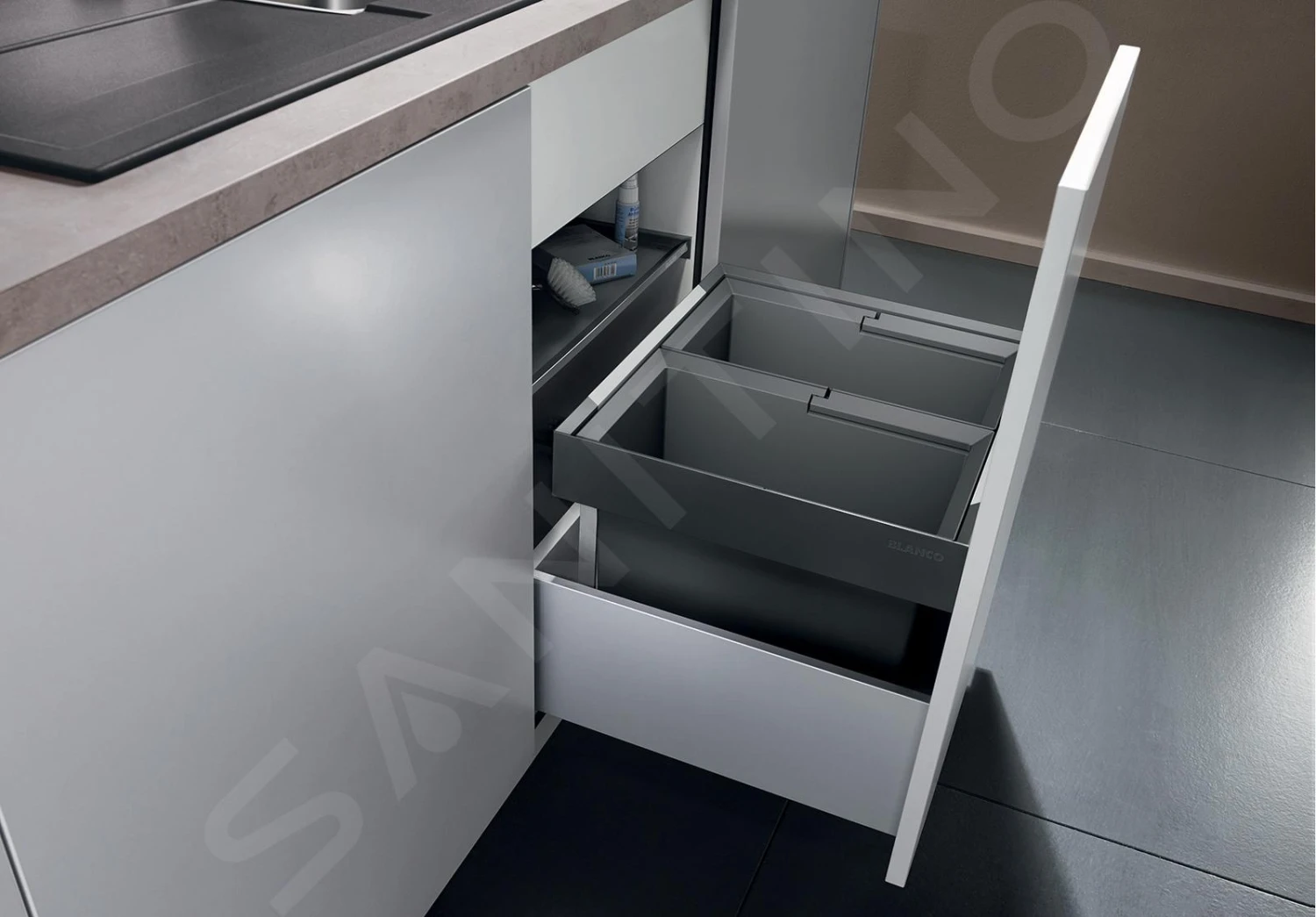 Blanco Flexon II - Afvalsorteersysteem, Inhoud, 38 L 521469 6 Blanco Flexon II - Afvalsorteersysteem, Inhoud, 38 L 521469 - Afbeelding 4