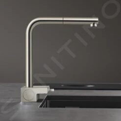 Hansgrohe M81 - Aquno Select Keukenkraan Met Uittrekbare Vuistdouche En Platte Douchestraal, SBox, RVS Look 73830800 -Keukengerei Winkel 8ee67e91c6ccd78381a024af