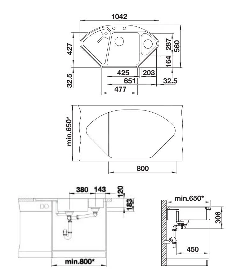Blanco Delta II - Silgranit Spoelbak, 1042x560 Mm, Met Toebehoren, InFino, Zwart 525868 4 Blanco Delta II - Silgranit Spoelbak, 1042x560 Mm, Met Toebehoren, InFino, Zwart 525868 - Afbeelding 2