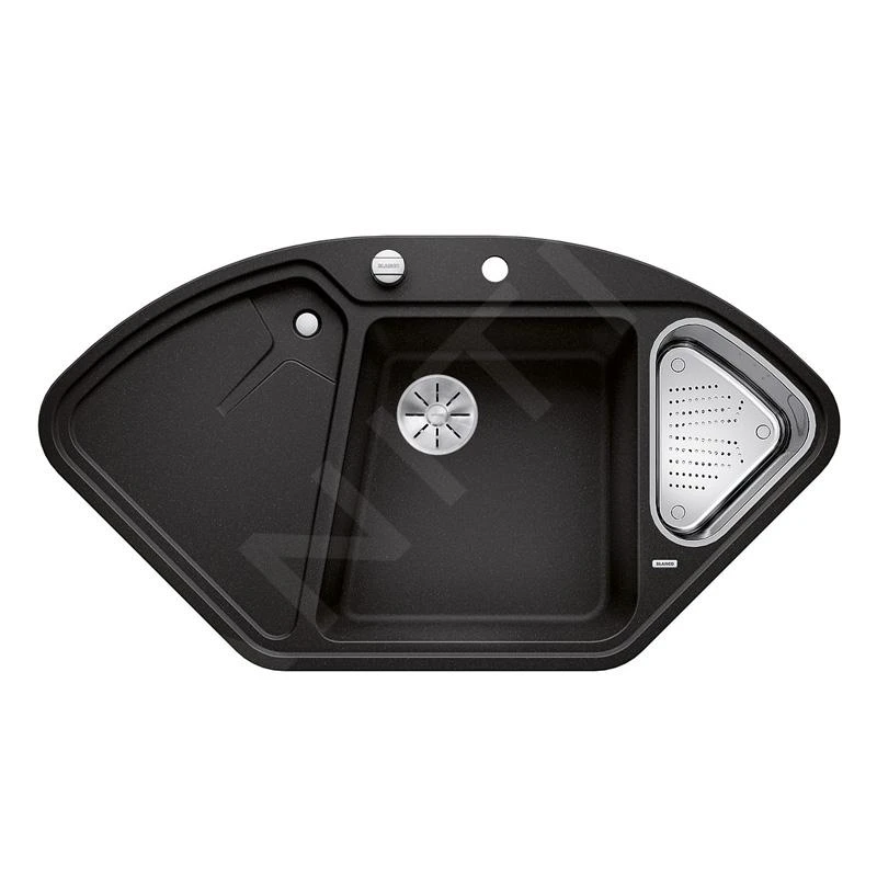 Blanco Delta II - Silgranit Spoelbak, 1042x560 Mm, Met Toebehoren, InFino, Zwart 525868 3 Blanco Delta II - Silgranit Spoelbak, 1042x560 Mm, Met Toebehoren, InFino, Zwart 525868