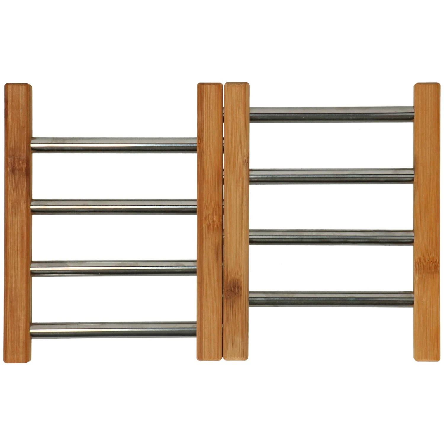 Onderzetter RVS Met Bamboe 21,5 X 22 Cm 6 Onderzetter RVS Met Bamboe 21,5 X 22 Cm - Afbeelding 4