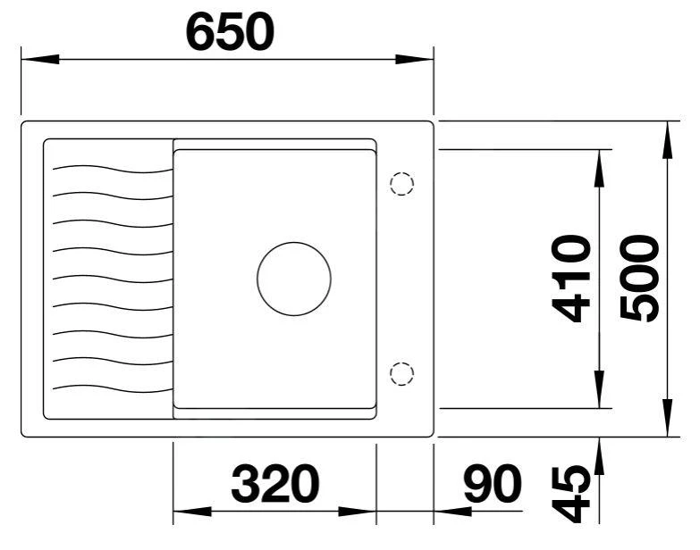 Blanco Elon 45 - Silgranit Spoelbak, 650x500 Mm, Met Draaiknopbediening En Accessoires, Zwart 525879 4 Blanco Elon 45 - Silgranit Spoelbak, 650x500 Mm, Met Draaiknopbediening En Accessoires, Zwart 525879 - Afbeelding 2
