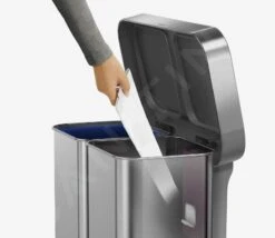 Simplehuman Afvalemmers - Pedaalemmer Met Twee Compartiment, Met Zakenhouder, 58 L, Gebrosteld Rvs CW2025 23 Simplehuman Afvalemmers - Pedaalemmer Met Twee Compartiment, Met Zakenhouder, 58 L, Gebrosteld Rvs CW2025 -Keukengerei Winkel a8b66ddaa2315c67060bc668